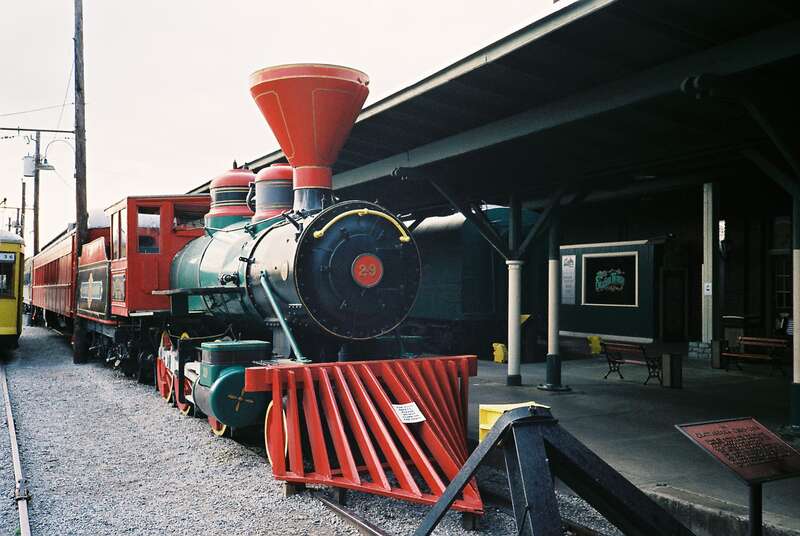 Opened in 1909 as Terminal Station, now part of the Chattanooga Choo Choo Hotel. 2-6-0 wood-burner loco no. 29 built 1880 Baldwin, last used by Smoky Mountain Railroad in 1940's..

Market Street, Chattanooga, TN