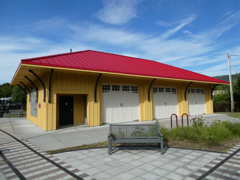 The Berkshire Scenic station building in Adams, seen in September 2022