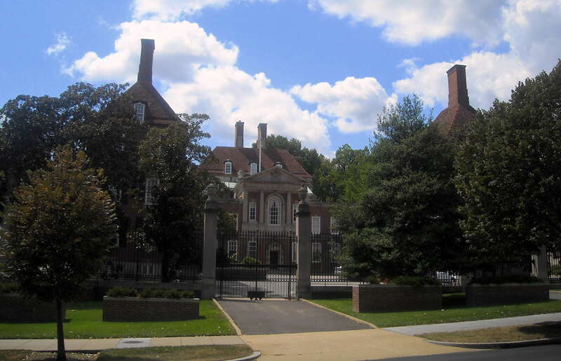 The British ambassador's residence (former chancery) located at 3100 Massachusetts Avenue, NW on Embassy Row in Washington, D.C. It was designed by Sir Edwin Lutyens in 1928 and is an example of Queen Anne architecture. The embassy was the only