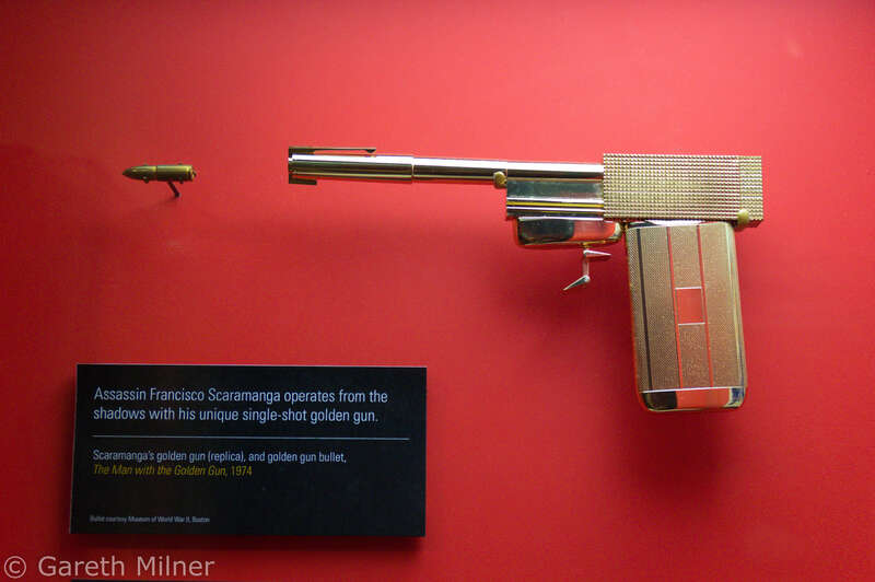 Golden Gun - International Spy Museum

Assassin Francisco Scaramanga operates from the shadows with his unique single-shot golden gun.