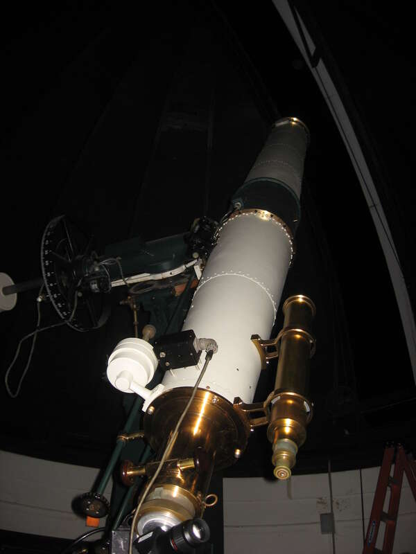 The main telescope of the Kirkwood Observatory on the campus of Indiana University in Bloomington, Indiana, United States.
