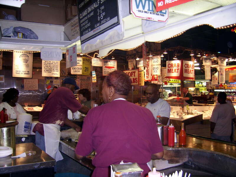 Raw Bar, Lexington Market - great oysters