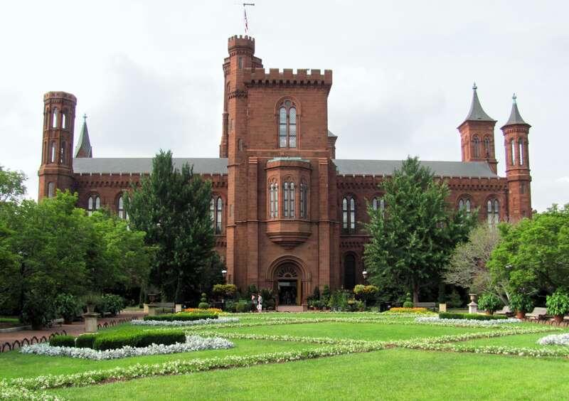 Smithsonian Institution,  Rear view of "The Castle", the Institution's headquarters Washington DC, USA