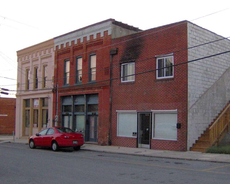 "Evans Block" on 4th Street in Smithville, Tennessee, USA.