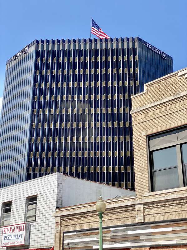 Built in 1976, this Modern International-style skyscraper was designed by Willis, Morris, Crain and Anderson, and was originally a commercial office building known as One Valley Square, later being known as the BB&amp;T Square Building.  The building