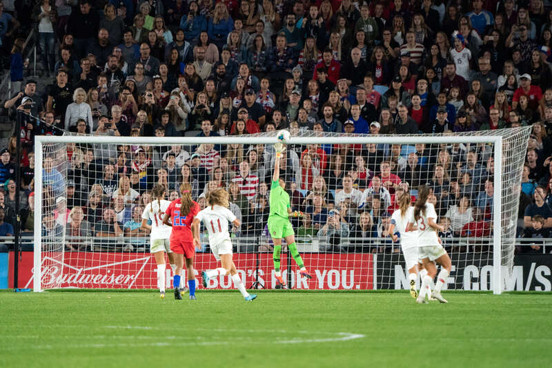 The US Women's National Team Victory Tour 2019 at Allianz Field in St Paul, Minnesota on 9/3/19; the US beat Portugal 3-0