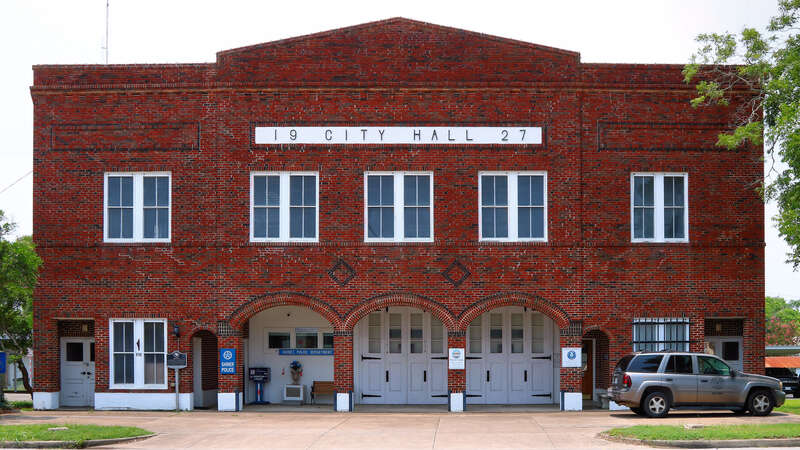 City hall of Shiner, Texas, United States.