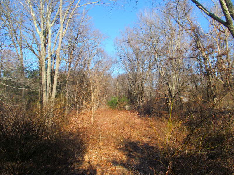 Nantasket Beach Railroad right of way near Nantasket Junction station in January 2017