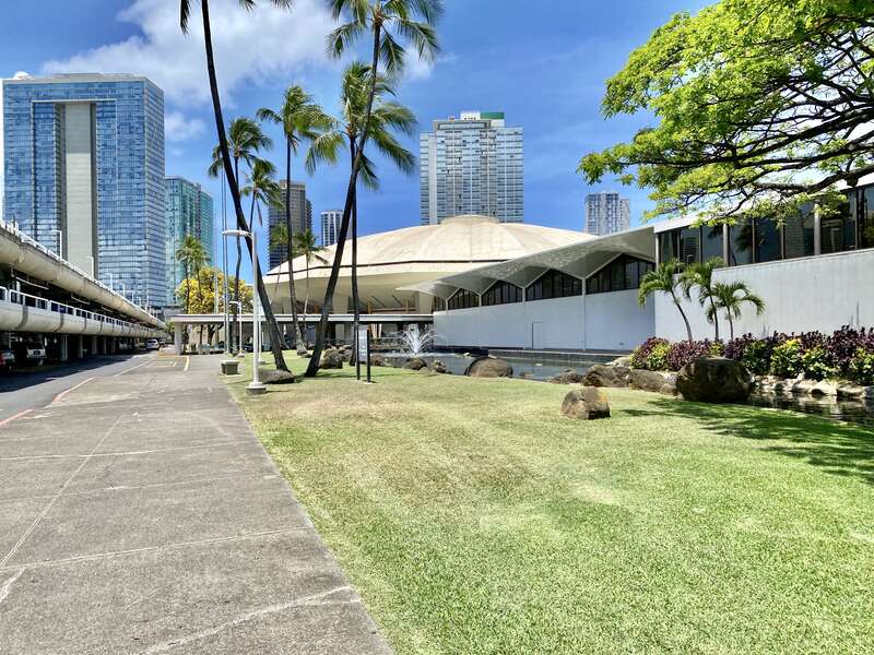 Completed in 1964, this Modern convention center was designed by Merril, Simms &amp; Roehrig as part of a larger cultural and convention complex known as the Honolulu International Center until 1976, when it was renamed in honor of former Honolulu