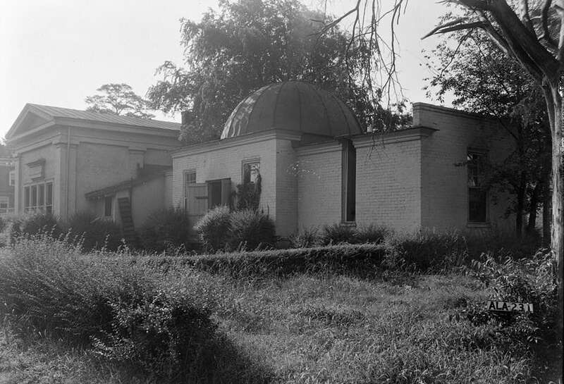 University of Alabama, Observatory, Stadium Drive &amp; Fifth Street, Tuscaloosa, Tuscaloosa County, AL.  WEST ELEVATION (REAR).  Now commonly known as the Old Observatory.