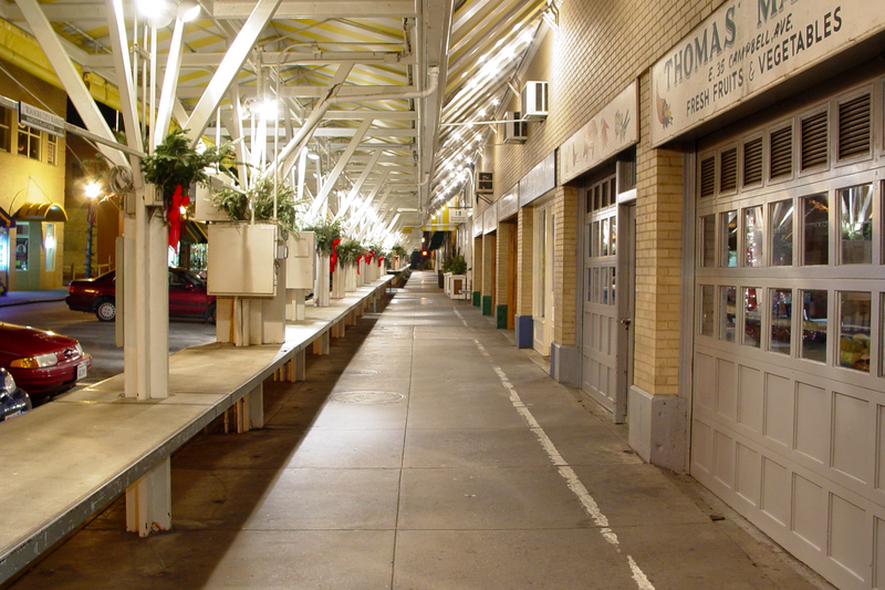 The Roanoke City Market, photographed the night of December 28, 2003.

Ben Schumin is a professional photographer who captures the intricacies of daily life.  This image may be used under Creative Commons Attribution-ShareAlike 2.0.  Please provide