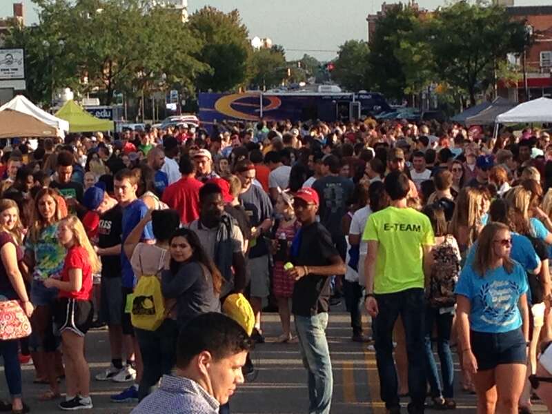 Emporia Main Street invites new students to downtown each year! This events helps new students learn about the business community!