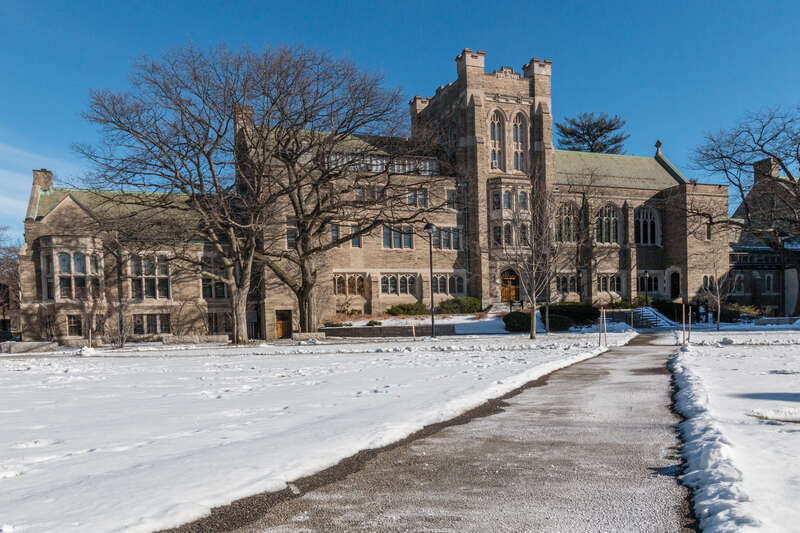 I took a little walk on my lunch break today looking for some Harvard buildings to shoot with my wide-angle lens. This is Andover Hall (built 1911), part of the Harvard Divinity School, which is notable as the only example of the 'Collegiate Gothic'