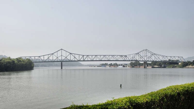 The Silver Memorial Bridge is a cantilever bridge which spans the Ohio River between Gallipolis, Ohio and Henderson, West Virginia.