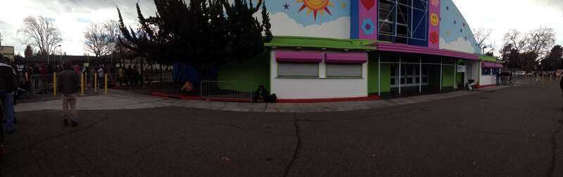Entrance (Left) and ticket booth (right) at the Emerald Cup 2014
Sonoma County Fairgrounds, Santa Rosa, California, United States.