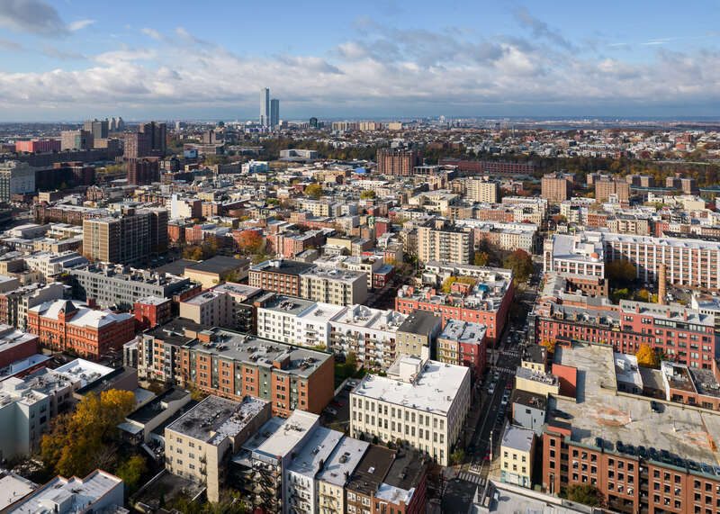 View to the southwest, Hoboken, New Jersey.