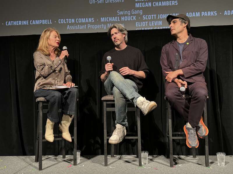 Jason Reitman and Gil Kenan at a Q&amp;A after a screening of Saturday Night at the at the 2024 Telluride Film Festival, where the film premiered.
