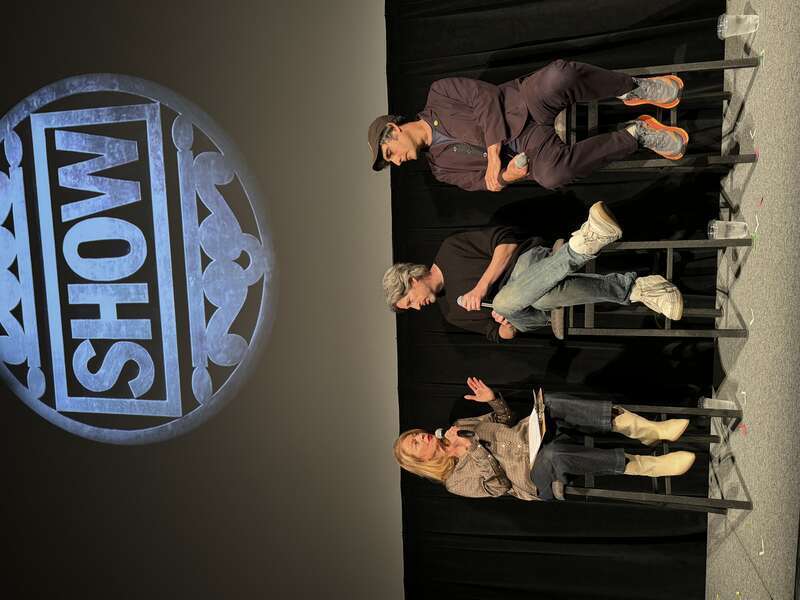 Jason Reitman and Gil Kenan at a Q&amp;A after a screening of Saturday Night at the at the 2024 Telluride Film Festival, where the film premiered.