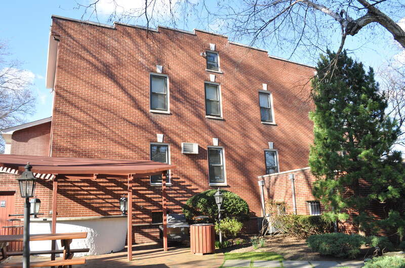 Louis Armstrong House, now a museum, 34-56 107 St., Corona, Queens, NY. Side view, from garden.