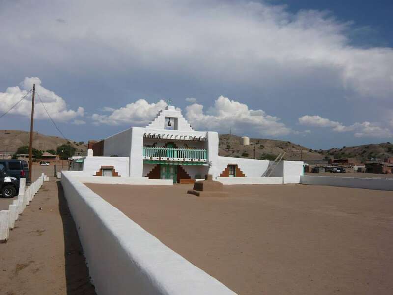 Pueblo of Santo Domingo (Kiua), 35 miles (56 km) northeast of Albuquerque, off Interstate 25 Albuquerque