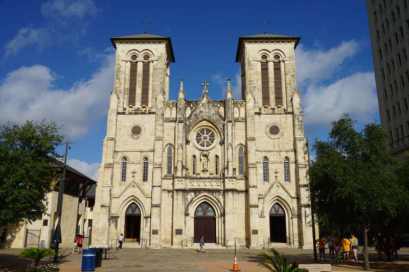 The exterior of San Fernando Cathedral in San Antonio, Texas (United States).