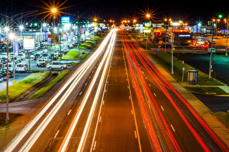 South Campbell Avenue at Night