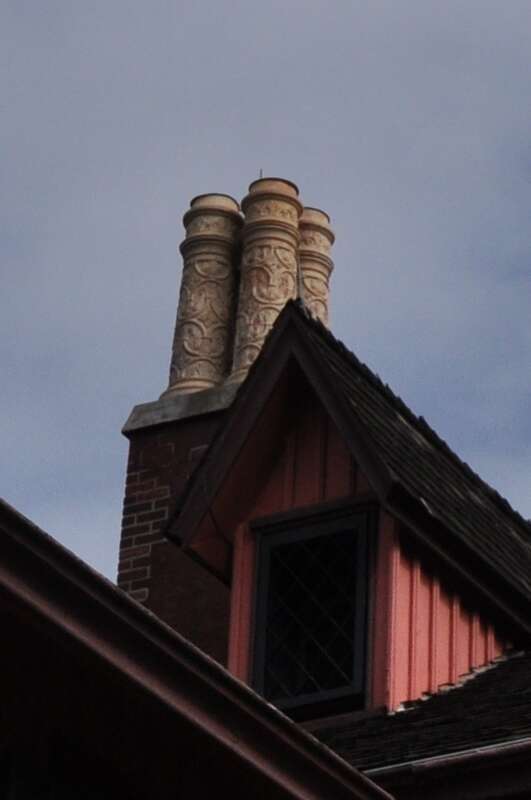 Henry C. Bowen House, aka Roseland Cottage, Woodstock, Connecticut. Chimney detail.