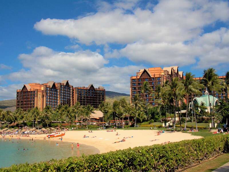 Aulani, Disney Resort &amp; Spa, at the Ko Olina Resort area in Kapolei, Hawaii.