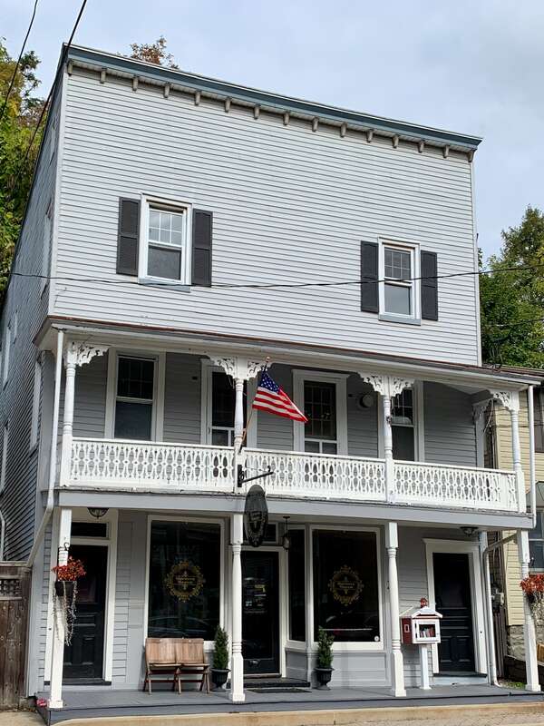 Blairstown Museum in Blairstown, New Jersey. Queen Anne style. Built circa 1910-1918. Contributing property #9A of the Blairstown Historic District.