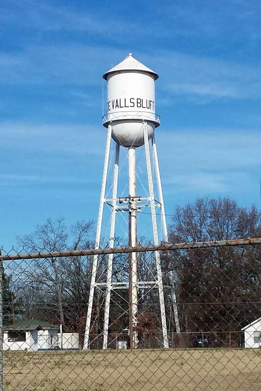 1936 PWA-built waterworks, northeast corner of Hazel and Rumbaugh streets, DeValls Bluff