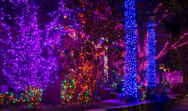 "Dyker Lights" -- the Dyker Heights neighborhood of Brooklyn is known for elaborate Christmas/holiday decorations.