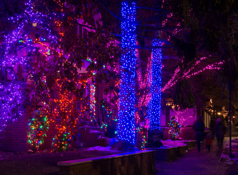 "Dyker Lights" -- the Dyker Heights neighborhood of Brooklyn is known for elaborate Christmas/holiday decorations.