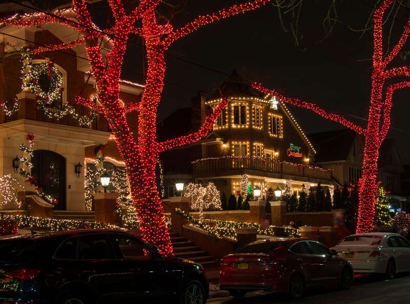 "Dyker Lights" -- the Dyker Heights neighborhood of Brooklyn is known for elaborate Christmas/holiday decorations.