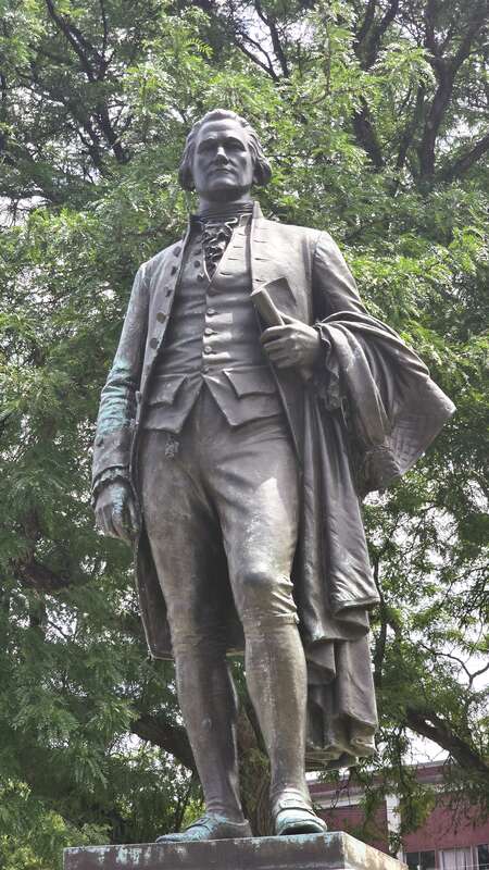 Statue of Alexander Hamilton at Patterson Great Falls, NJ