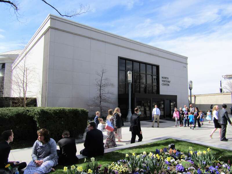 Visitors' Center at Temple Square during General Conference.