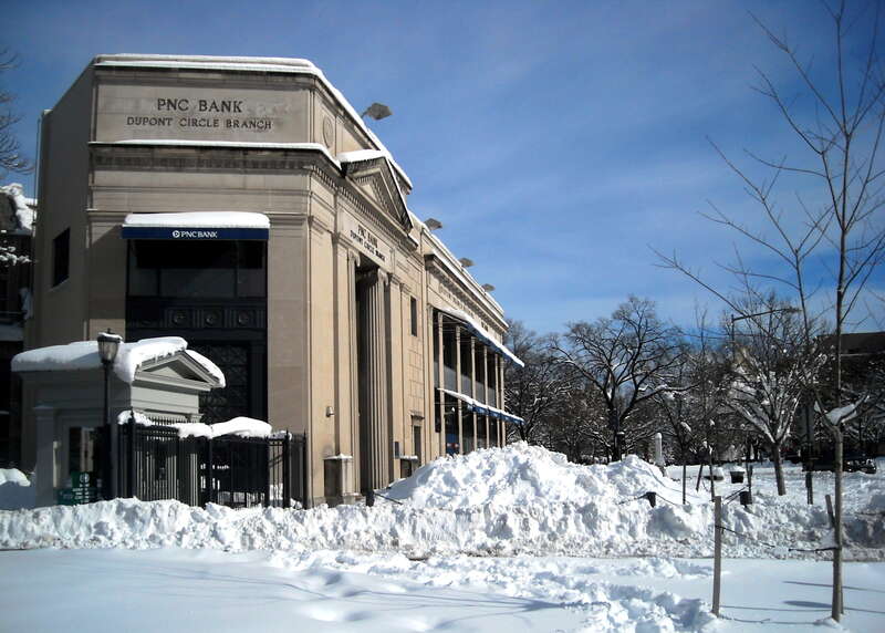 A PNC Bank branch (historically known as Riggs National Bank, Dupont Circle Branch) located at 1913 Massachusetts Avenue, N.W., (between 20th Street, Connecticut Avenue, and Massachusetts Avenue, N.W.) in the Dupont Circle neighborhood of Washington,
