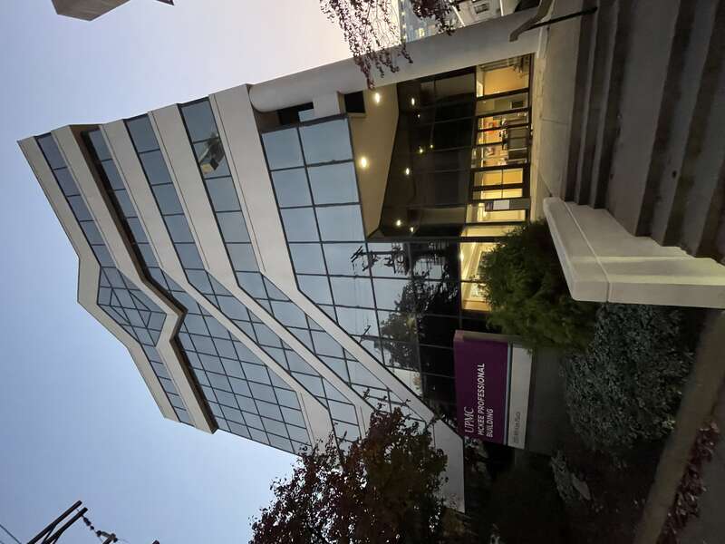 Photo of the University of Pittsburgh Medical Center (UPMC) McKee Professional Building, which houses the health care provider's photo studio and the Center for Emergency Medicine of Western Pennsylvania