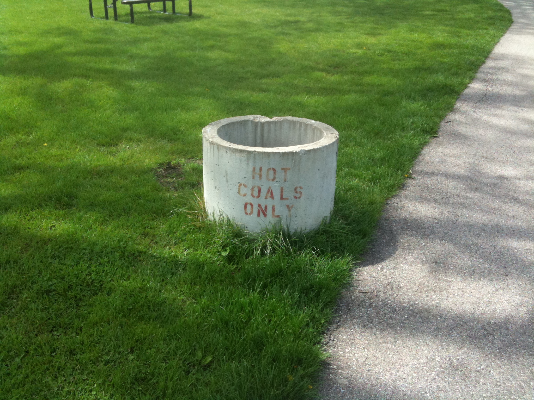 "Hot coals only"