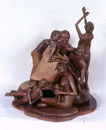 Media: High-fired Stoneware Clay
Dimensions: 19” - H X 27” - in Diameter
Date created: 1998

Located at Sabathani Community Center, 310 E. 38th St #200, Minneapolis, MN, USA