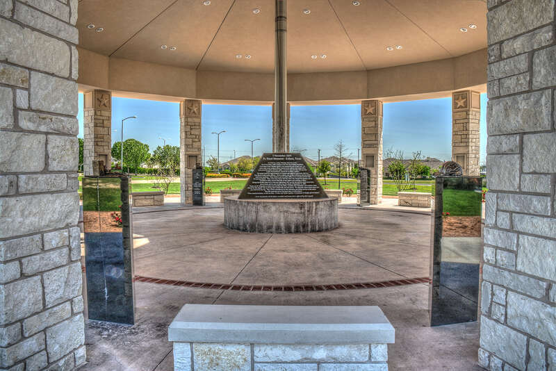 detail of memorial to the 13 victims of the Nov. 5, 2009 shooting at Fort Hood