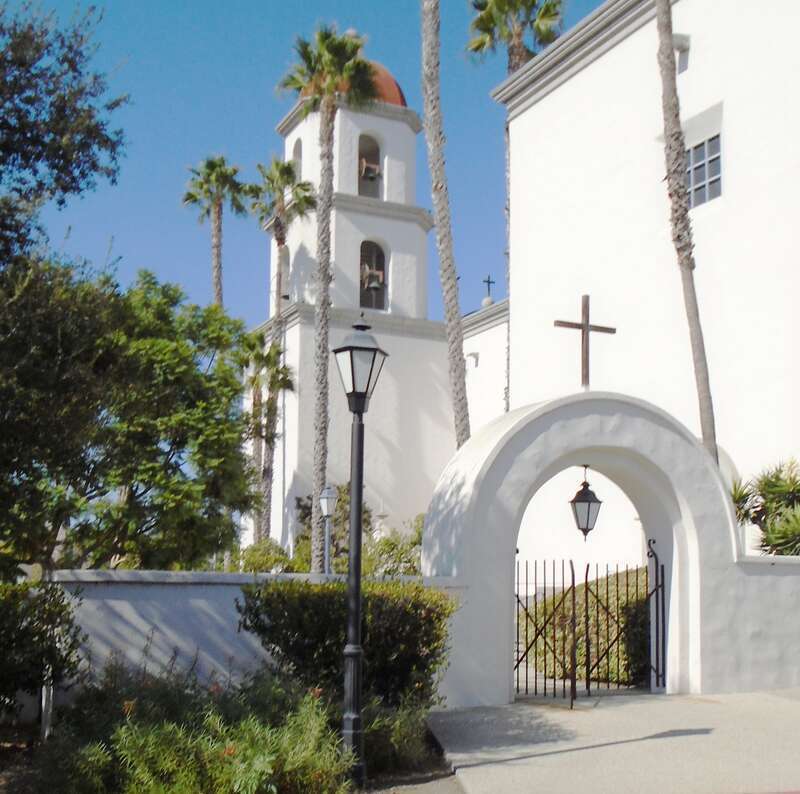 The Mission Basilica San Juan Capistrano is a Catholic parish in the Diocese of Orange in California. The parish church is located just northwest of the historic Mission San Juan Capistrano in the city of San Juan Capistrano, California. Completed in