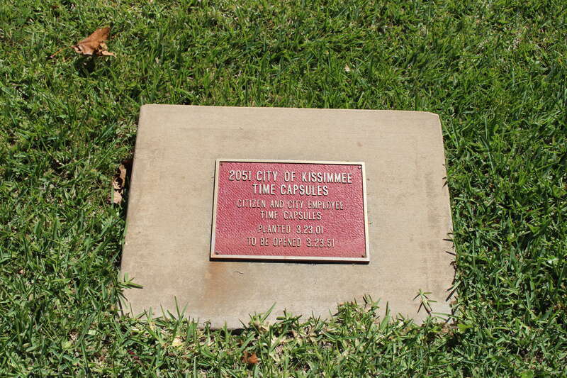 2051 City of Kissimmee time capsule in front of Kissimmee City Hall, Kissimmee, Osceola County, Florida