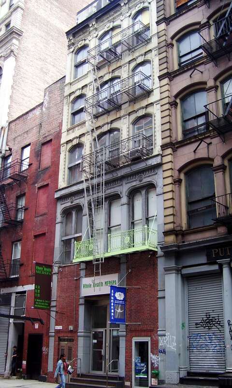 34 Howard Street between Crosby Street and Broadway in the SoHo neighborhood of Manhattan, New York City was built in 1868 and was designed by noted architect James Renwick and his associate at the time, Joseph Sands, in the neo-Grec style.  The