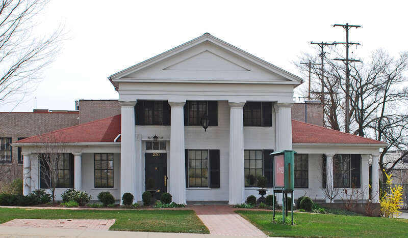 Abram W Pike House Grand Rapids MI.  Building is now the offices of Keller &amp; Almassian, PLC: Bankruptcy &amp; Litigation Attorneys.
Greek Revival style.