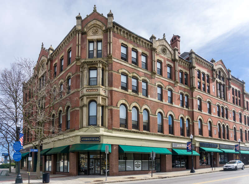 Academy Building, Fall River, Massachusetts. Constructed 1875. NRHP ID 73000277