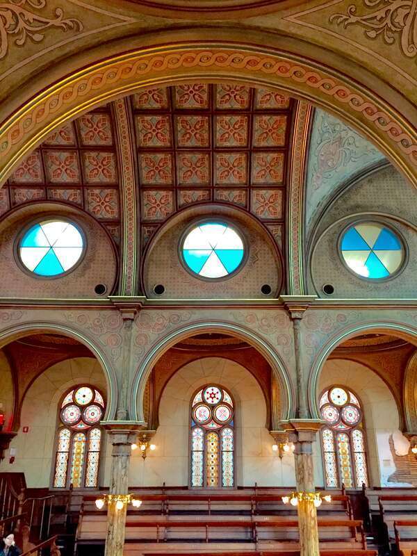 Arches and Stained Glass Detail 
Eldridge Street Synagogue