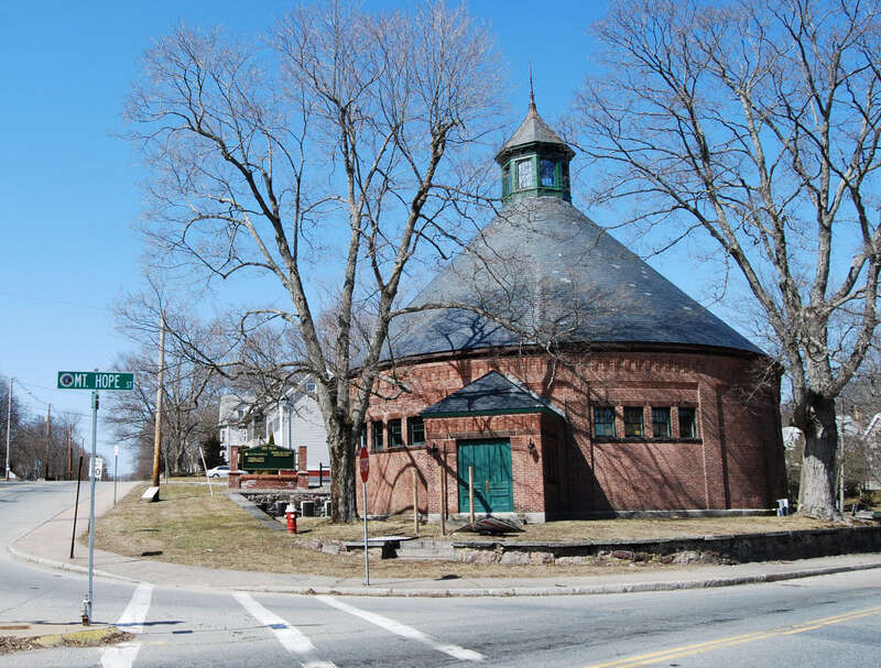 Attleborough Falls Gasholder Building is a historic building at 380 Elm Street in North Attleborough, Massachusetts.
The building was constructed in 1874 and added to the National Historic Register in 1996.
