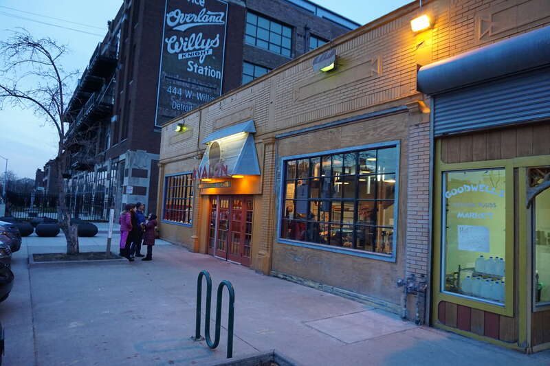 The exterior of Avalon International Breads in Detroit, Michigan (United States).