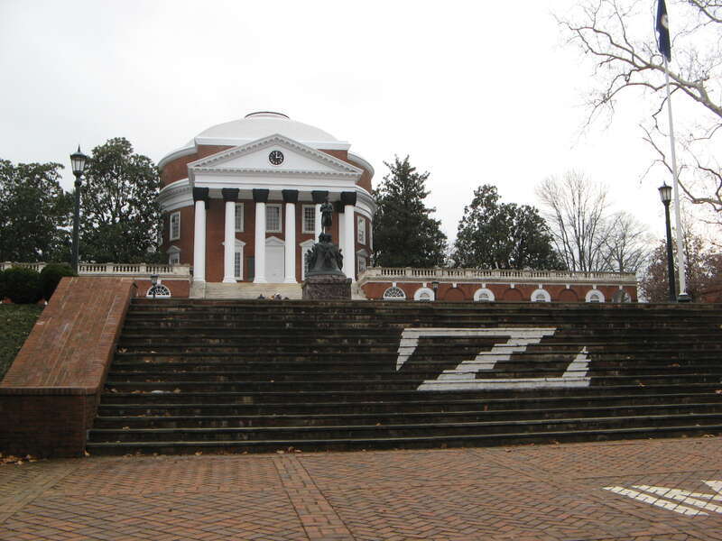 Back of the Rotunda at UVA.  Zorro drew that Z there.