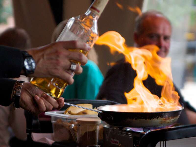 Bananas Foster at Capri Ristorante in Downers Grove, Illinois